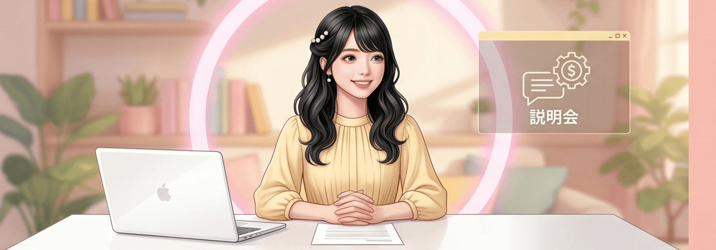 オンラインで説明会に参加する様子